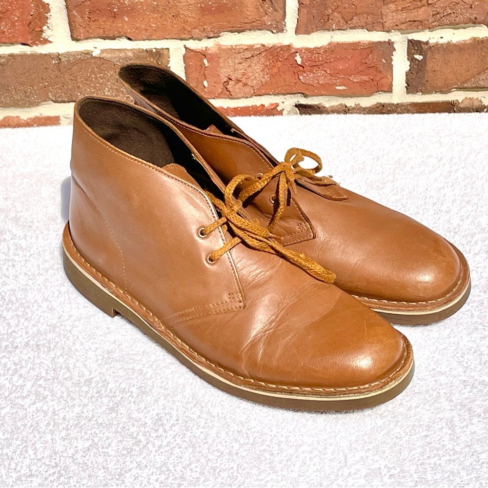 Clarks Men’s Bushacre 2 Chukka Ankle Boot Brown 9.5 Leather Casual Dress